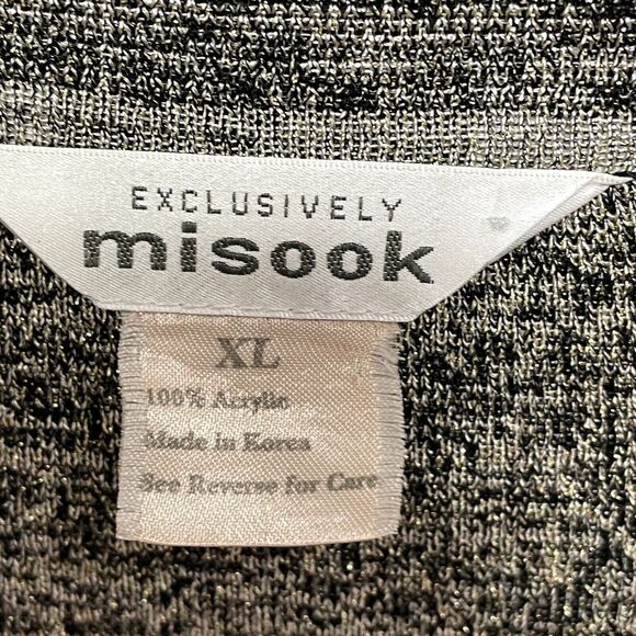 Exclusively Misook Open Front Cardigan Sweater Size XL X-Large Acrylic B335 -4 - Picture 6 of 13